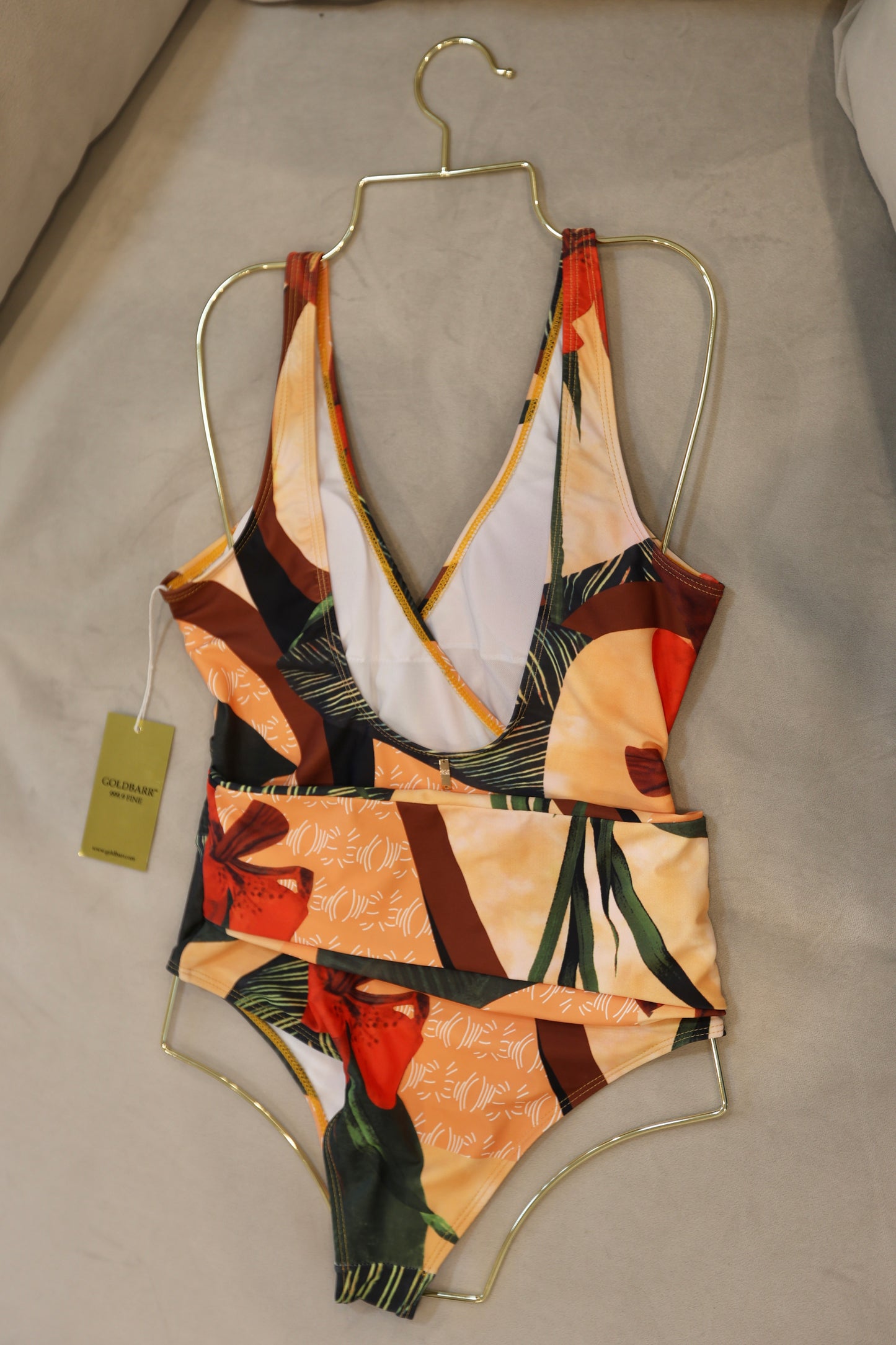 CARMELA tropical print one piece