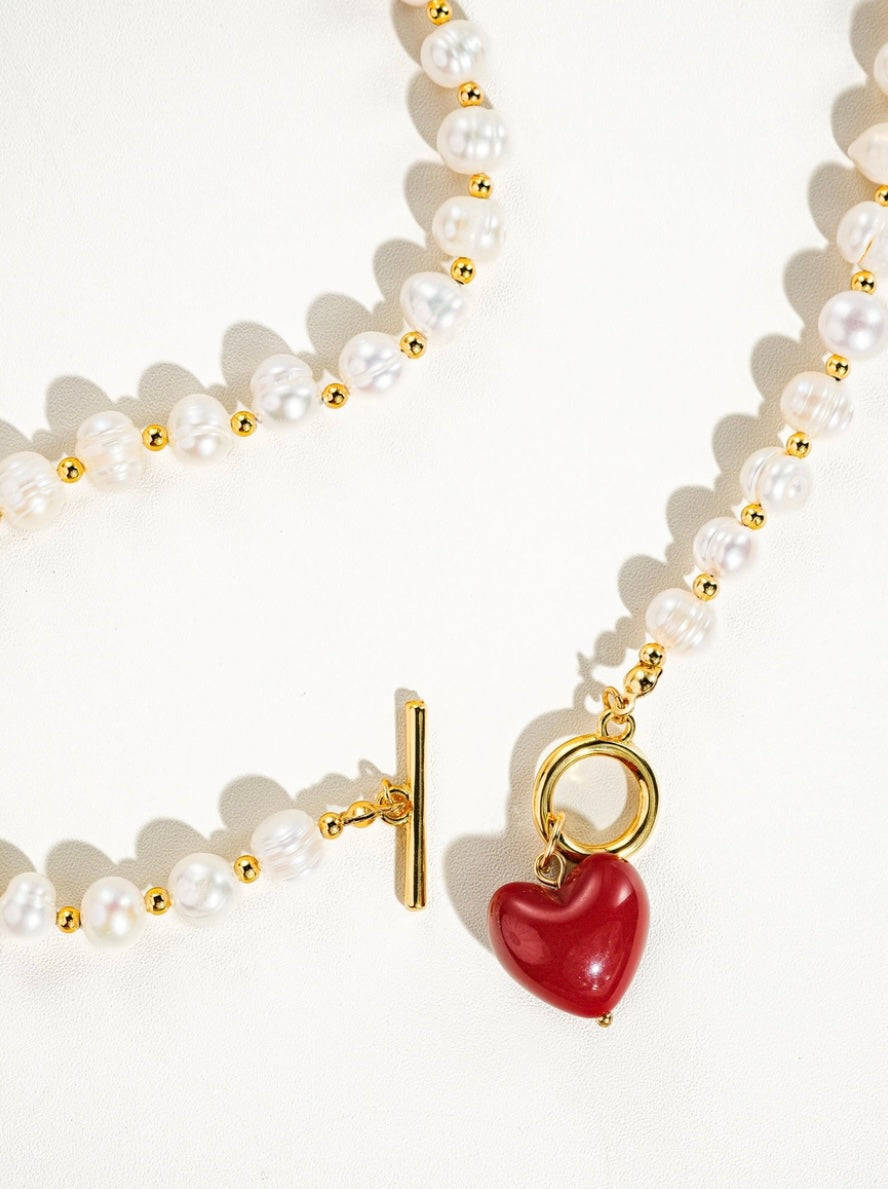 Pearl & Heart necklace