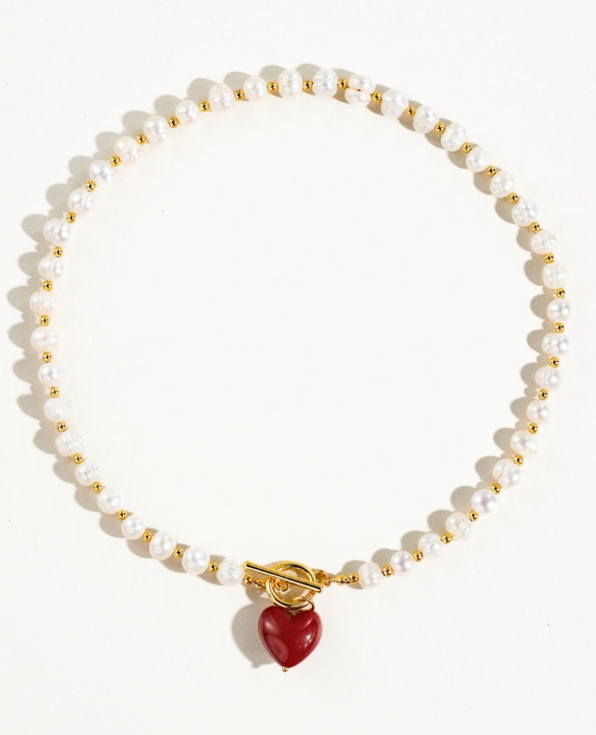 Pearl & Heart necklace