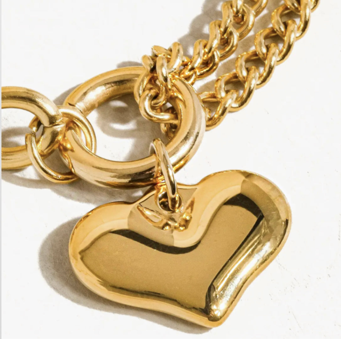 18k gold-plated Heart Chain bracelet